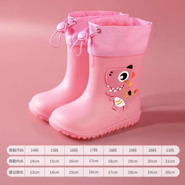 13664166.儿童雨鞋男童女童宝宝小童雨靴防滑束口防水幼儿卡通收口水鞋