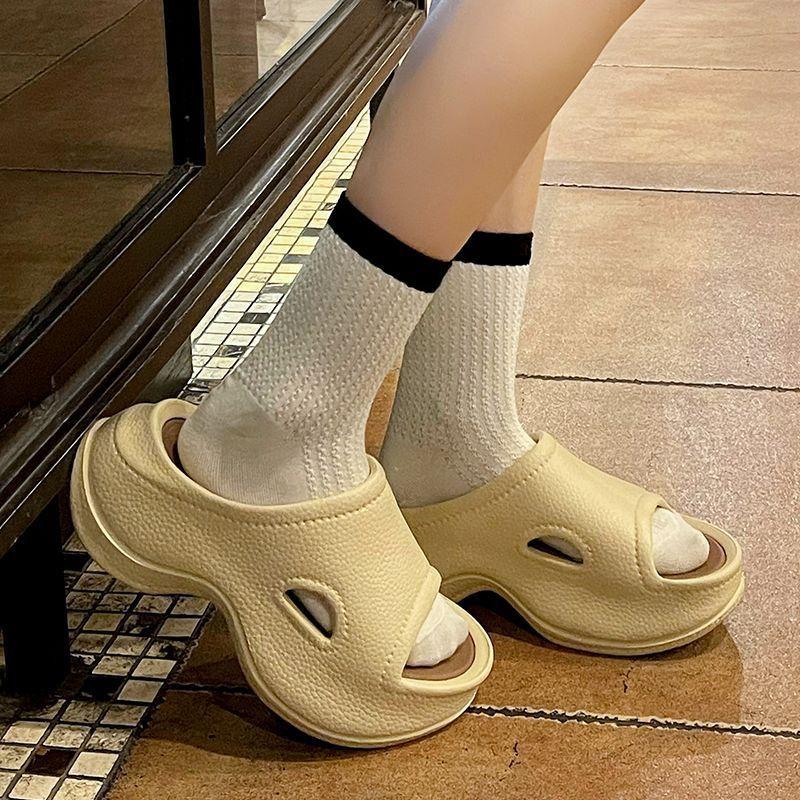 13664008.厚底拖鞋女款夏季外穿松糕底腿长防滑凉拖鞋
