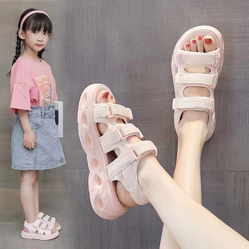 13664327.女童凉鞋韩版夏季儿童软底公主运动沙滩凉鞋中大童小女孩