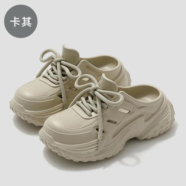 13663798.包头洞洞凉鞋外穿防滑休闲耐磨EVA凉鞋一脚蹬凉鞋