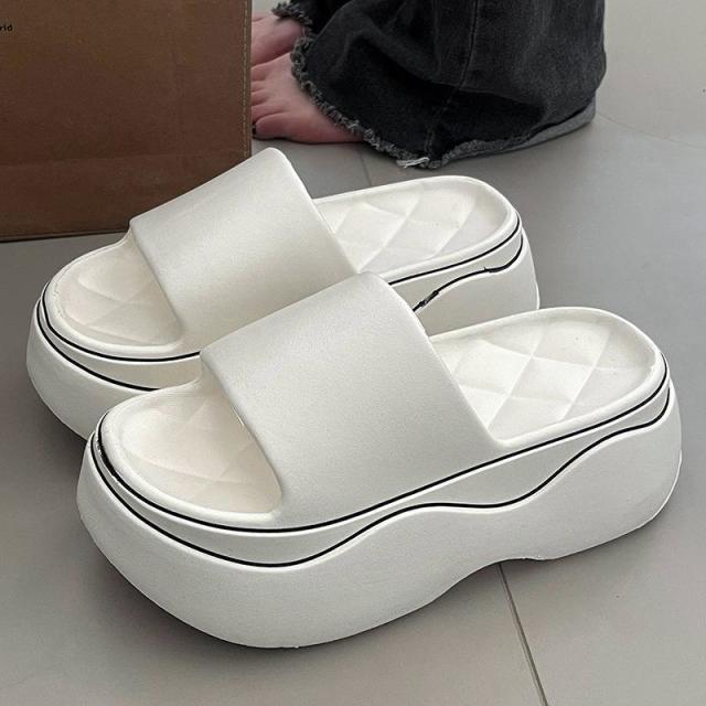 13664008.厚底拖鞋女款夏季外穿松糕底腿长防滑凉拖鞋