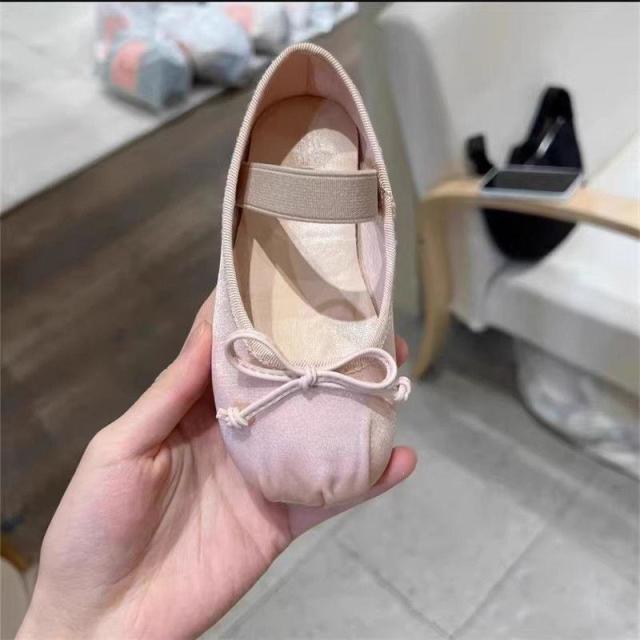 13664307.女童蝴蝶结芭蕾舞风单鞋春季儿童平底浅口玛丽珍软底单鞋