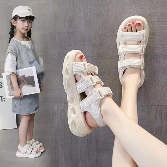 13664327.女童凉鞋韩版夏季儿童软底公主运动沙滩凉鞋中大童小女孩