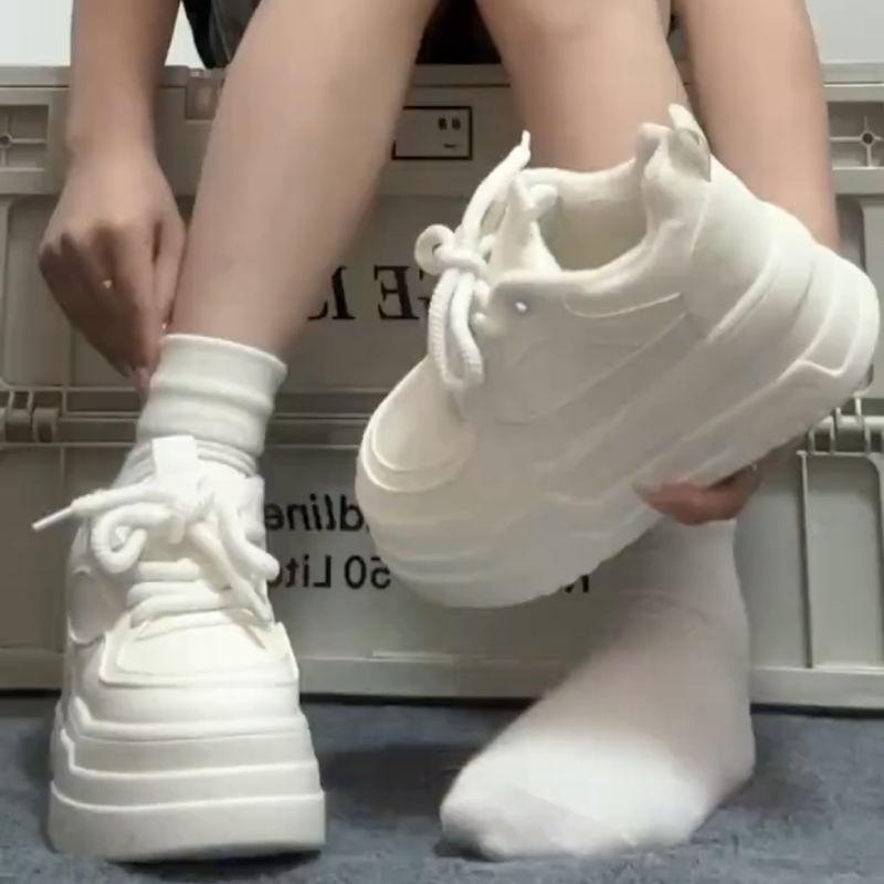 13663705.白色多巴胺小白鞋女夏款百搭高颜值松糕底板鞋