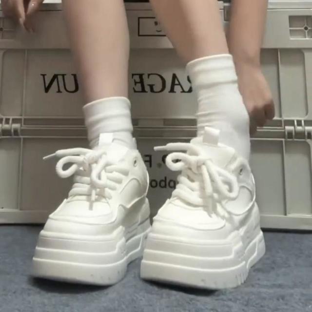 13663705.白色多巴胺小白鞋女夏款百搭高颜值松糕底板鞋