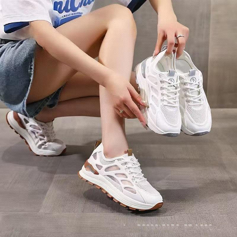 13663508.夏季休闲时尚百搭软底防滑减震运动鞋女网面透气小白鞋女
