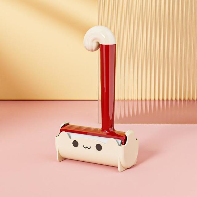 13626291.彩色猫咪粘毛器滚筒纸可撕式卷纸宠物粘毛器