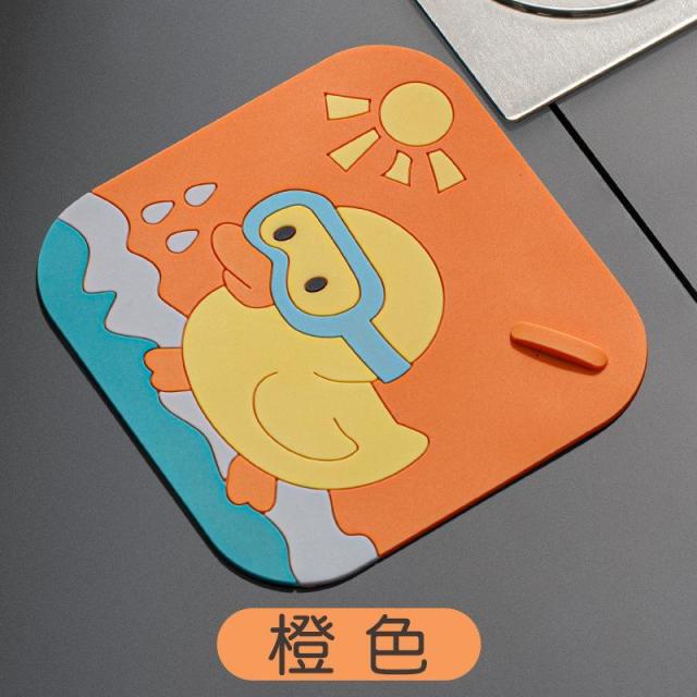 13633006.防臭地漏盖防虫防臭厕所厨房浴室地漏密封pvc垫下水道封口盖