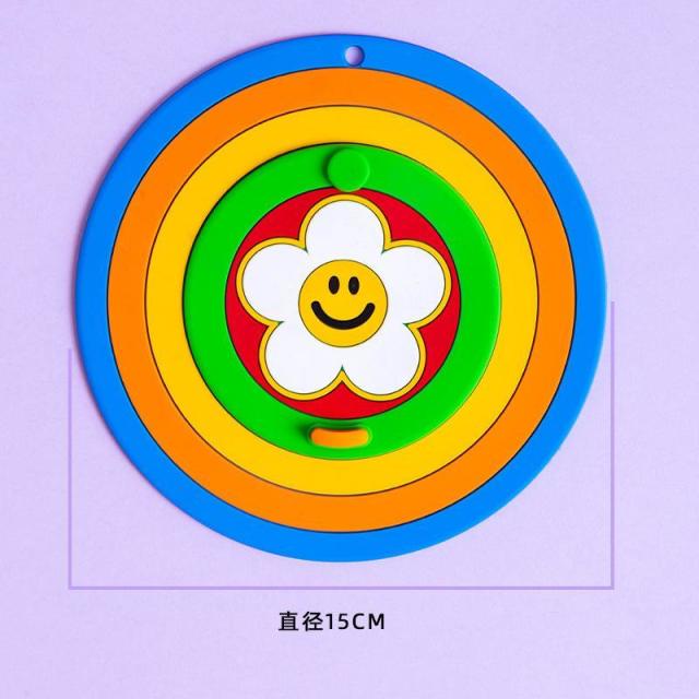13631082.地漏贴彩虹两合一卫生间厕所地漏盖防虫除味蟑螂小飞虫可爱卡通