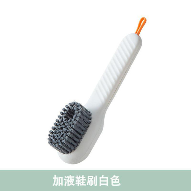13629097.加液鞋刷多功能洗鞋刷子家用按压式出液软毛洗衣清洁刷鞋刷子