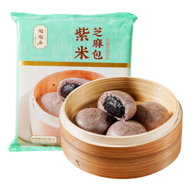 13121600.【99.9任选6件】陶陶居紫米芝麻包315g/袋9个装