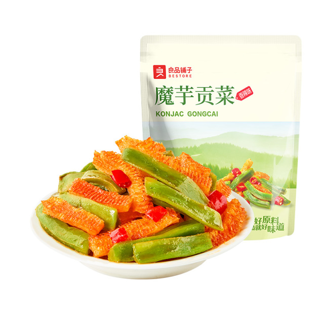 13290923.良品铺子贡菜魔芋低脂低膳食纤维鲜爽入味独立包装零食