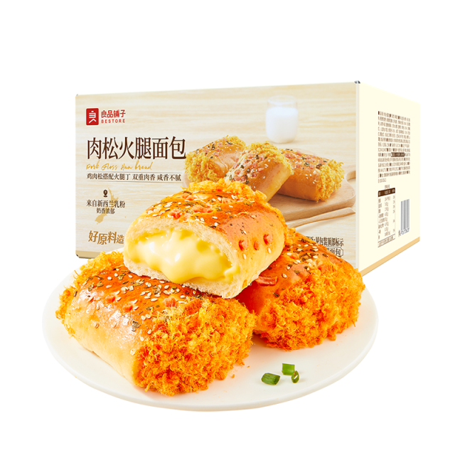 13338852.良品铺子火腿肉松面包0添加蔗糖0反式脂肪酸