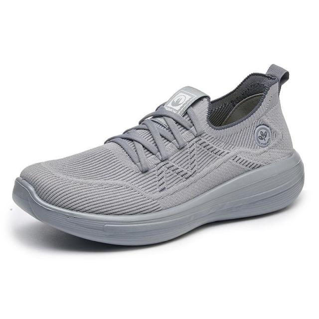 13478110.男休闲软底跑步鞋透气防滑飞织网布鞋轻便舒适爸爸鞋