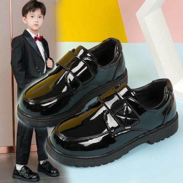 13456464.儿童鞋男童皮鞋英伦风黑色礼服软底小校园演出鞋