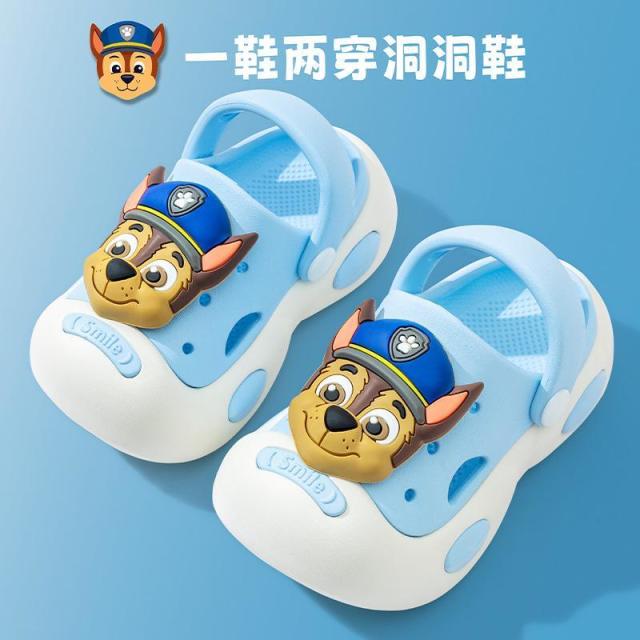 13457139.儿童洞洞鞋男防滑防臭外穿室内可爱可拆卸宝宝中大童凉拖鞋