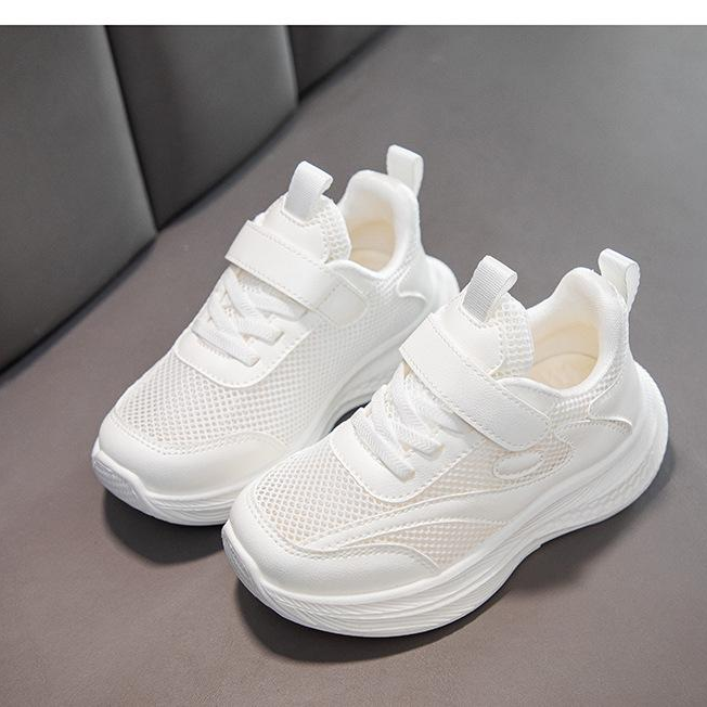 13455728.儿童节小白鞋单网透气女童运动鞋夏季薄款中大童软底男童跑步鞋潮