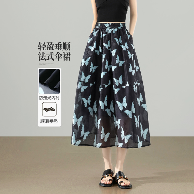 13799417.【左街右巷】浪漫印花廓形显瘦花苞半身裙
