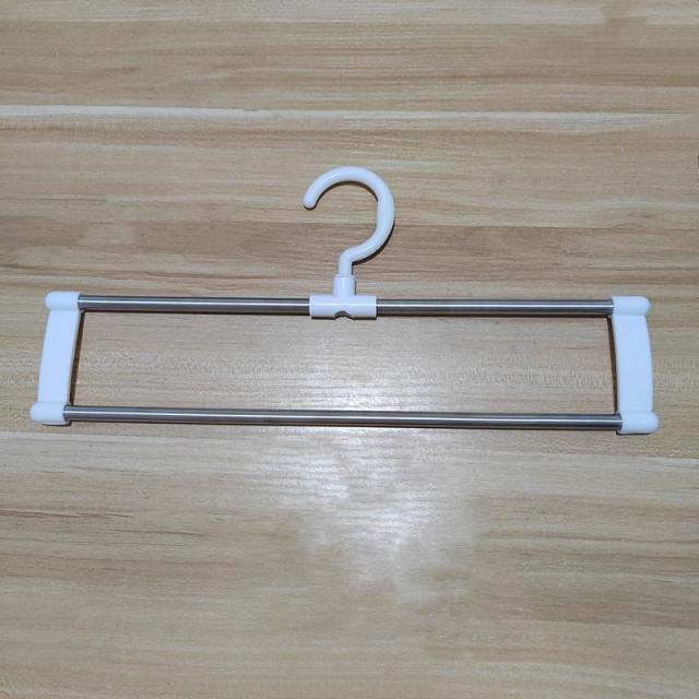 13087939.多功能裤架云梯挂裤折叠裤架不锈钢裤挂裤夹多层无痕收纳挂裤子架