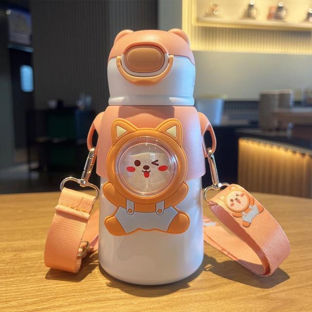 13084781.儿童保温杯316不锈钢吸管杯大肚水杯幼儿园户外水壶礼品