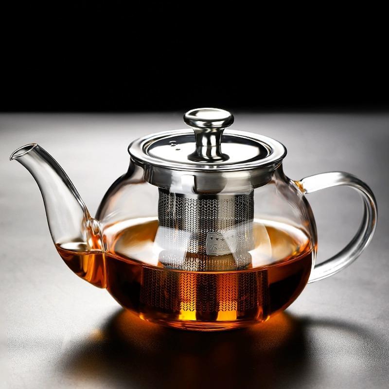 13085871.耐热玻璃泡花茶壶家用茶水分离过滤煮电陶炉茶具套装冲茶器茶漏