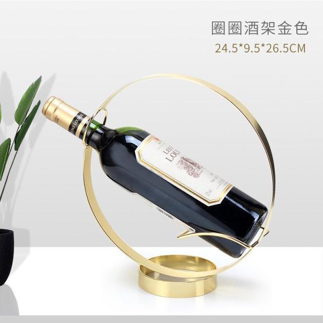 13084378.创意红酒架摆件红酒架现代简约装饰品展示葡萄酒架家用