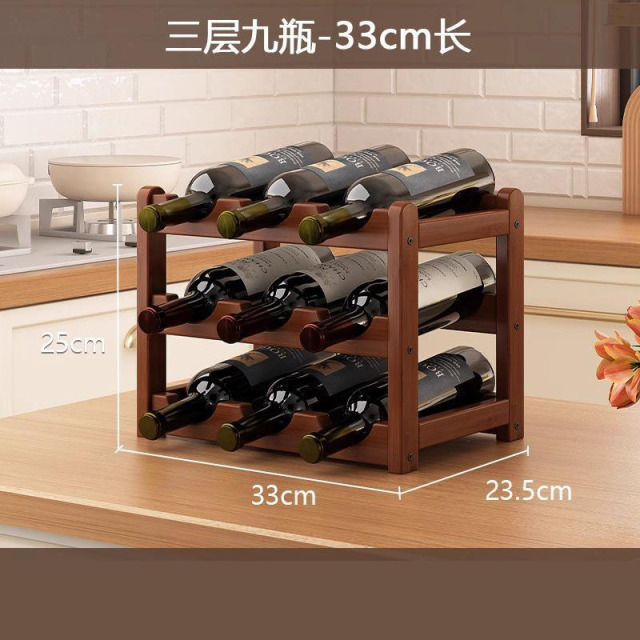 13084374.红酒架子家用葡萄酒架酒水展示酒架酒柜吧台简易格子酒架