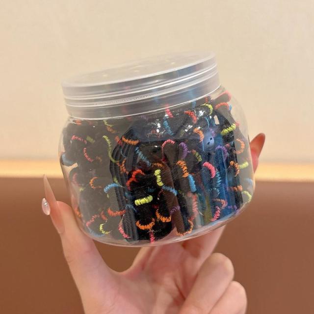 13128801.【3件装】女童高弹力彩色小号发绳小女孩不伤发耐用扎头发皮筋儿童头绳