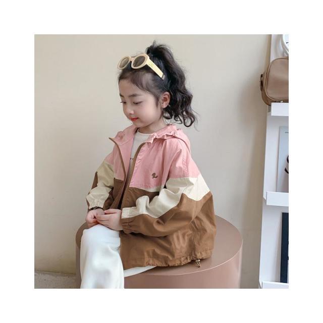 13125704.女童冲锋衣外套秋装儿童连帽夹克洋气短款风衣春秋款童装