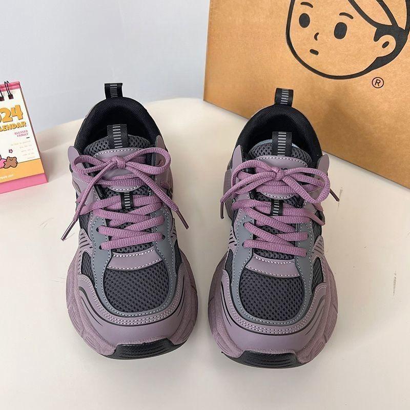 13125399.厚底网面老爹鞋女夏秋季时尚透气百搭轻便休闲鞋
