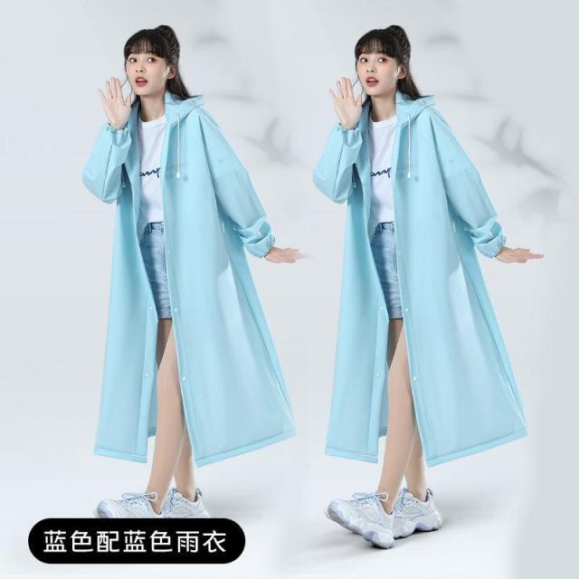 13128945.【2件装】EVA雨衣非一次性加厚户外长款全身防暴雨儿童成人登山便携式雨披