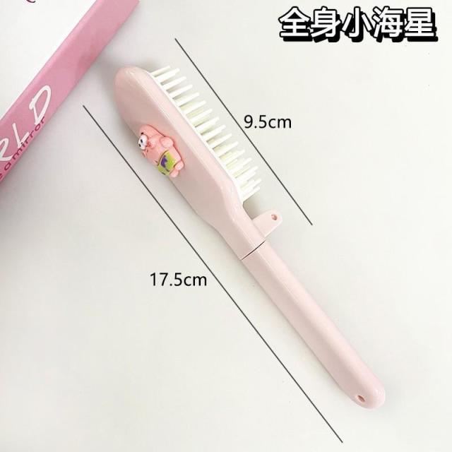 13128539.【5件装】可爱迷你软齿气垫梳折叠小梳子随身便携美发梳女士刘海梳按摩梳子