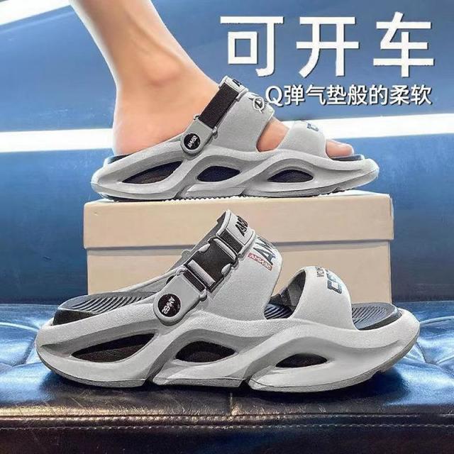 13126303.男士夏季软底凉鞋厚底夏季开车两穿耐磨透气时尚凉鞋