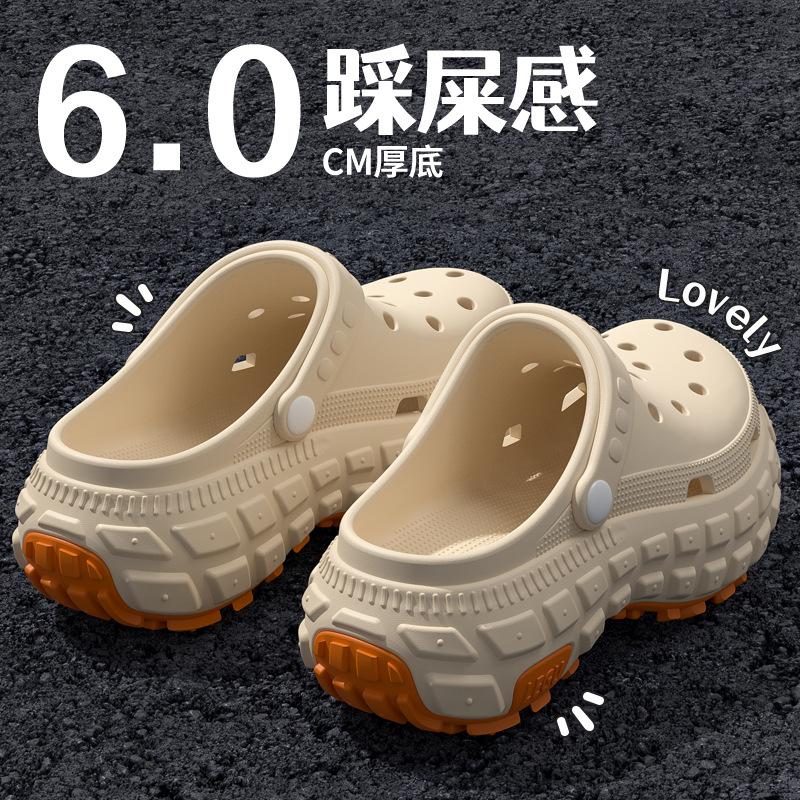 13638288.洞洞鞋男款夏季户外穿厚底防滑防臭eva透气运动凉鞋