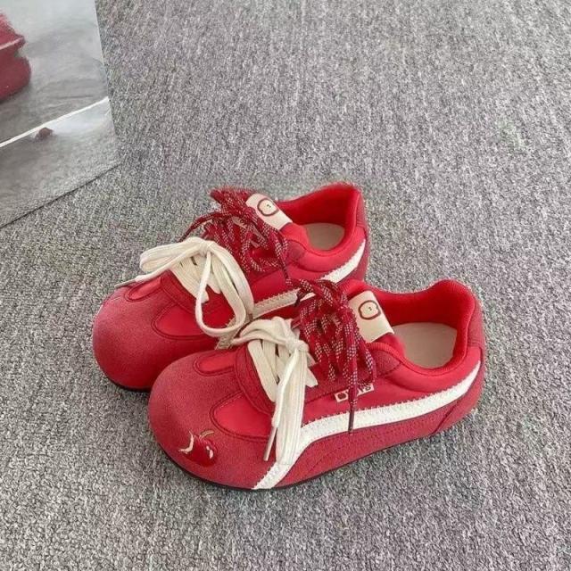 13638175.复古美式深蓝阿甘休闲百搭日常可爱芒果头休闲鞋