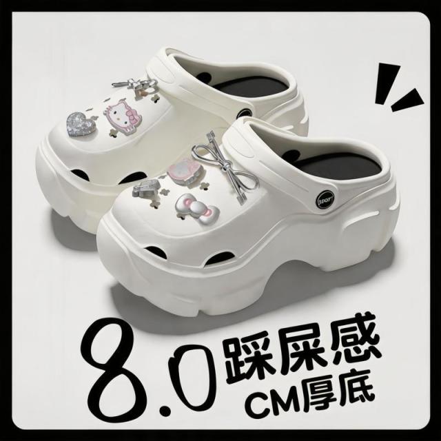 13639266.足弓支撑洞洞鞋女款外穿夏季防滑防臭耐磨厚底凉鞋女