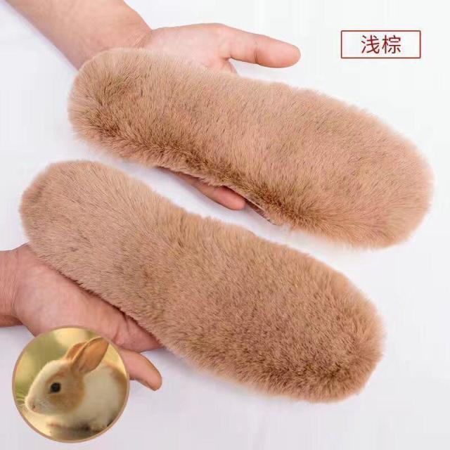 13098702.【5件装】仿兔毛鞋垫加绒加厚保暖鞋垫柔软舒适吸汗不冻脚棉毡冬季鞋垫