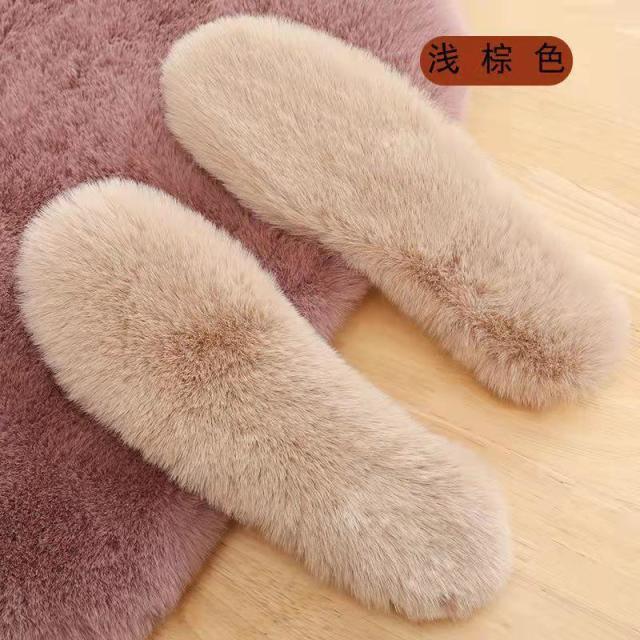 13100108.【5件装】男女鞋垫加厚仿兔毛冬季保暖加绒防寒毛绒保暖鞋垫棉鞋