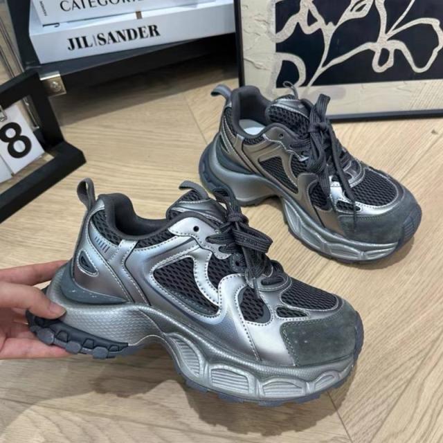 13098436.厚底小怪兽老爹鞋女秋百搭网面松糕底轻便休闲运动鞋