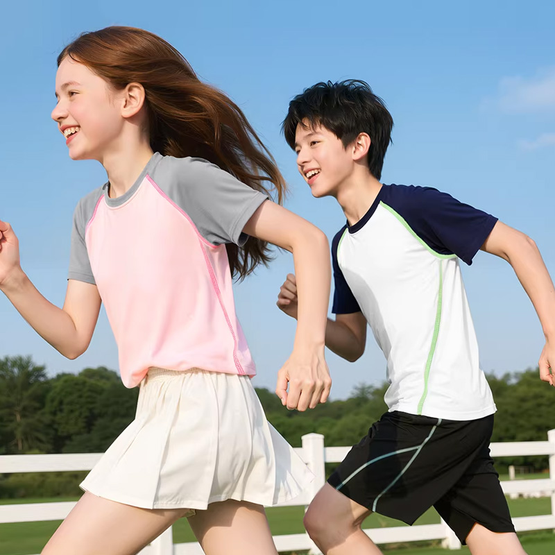 13363723.女童短袖t恤2026新款夏季薄款运动速干衣女孩体恤儿童上衣女