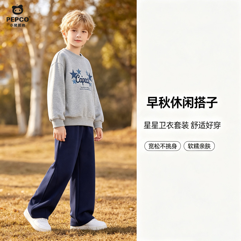 13751933.男童秋装套装2026新款春秋潮酷运动两件套男大童卫衣儿童裤子