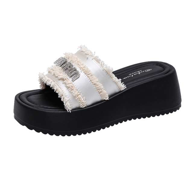 13428102.裕王夏季新款时尚百搭厚底拖鞋