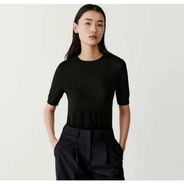 13241429.【凯特温斯顿】女士澳洲进口美利奴羊毛五分袖