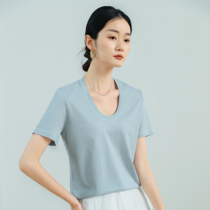 13618591.【凯特温斯顿】醋酸“解暑Tee"休闲衫 MY010