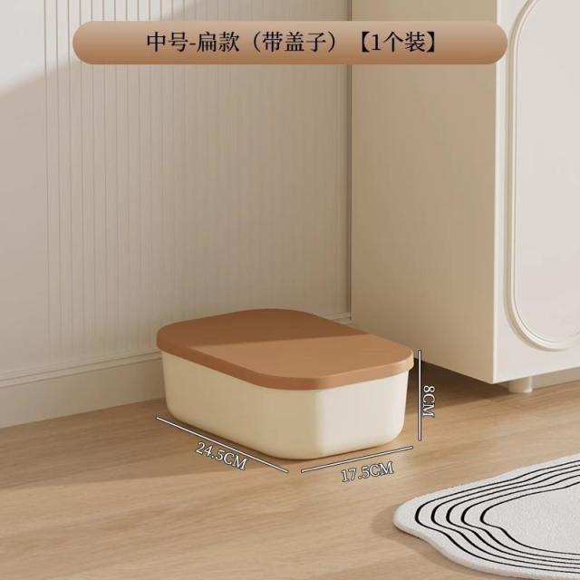 13214616.桌面收纳盒零食玩具杂物收纳盒家用长方形带盖收纳盒