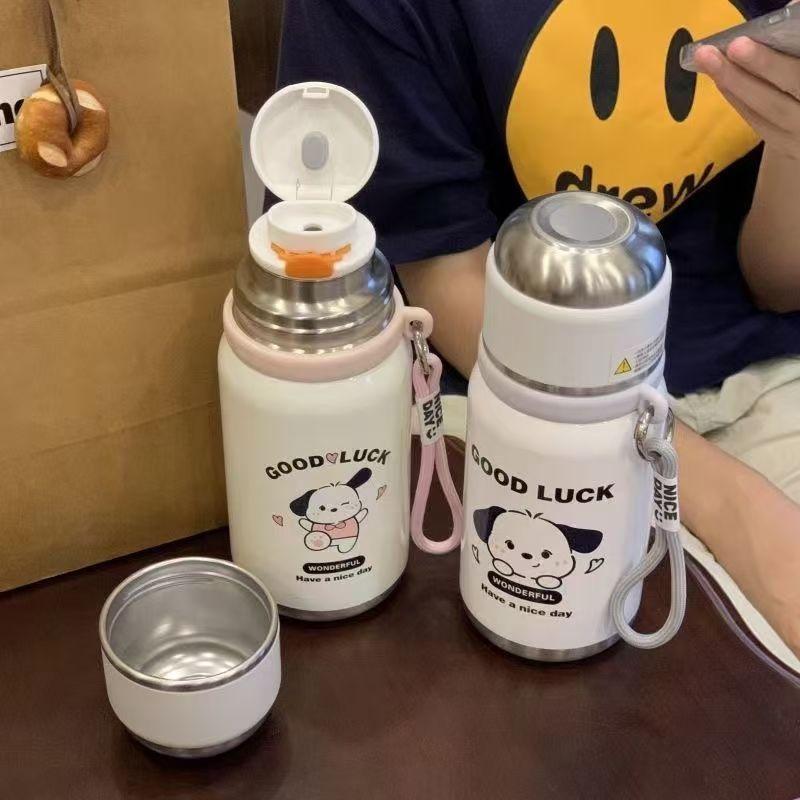 13215277.卡通狗狗保温杯高颜值316不锈钢泡茶杯简约茶水分离小巧水杯