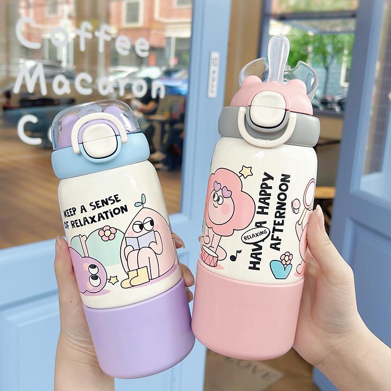 13215212.保温杯家用304不锈钢女生儿童高颜值水杯便携防摔永康杯子