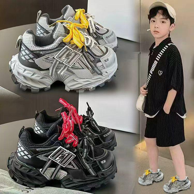 13234100.女童鞋子春儿童跑步运动鞋网面透气老爹鞋女孩大童