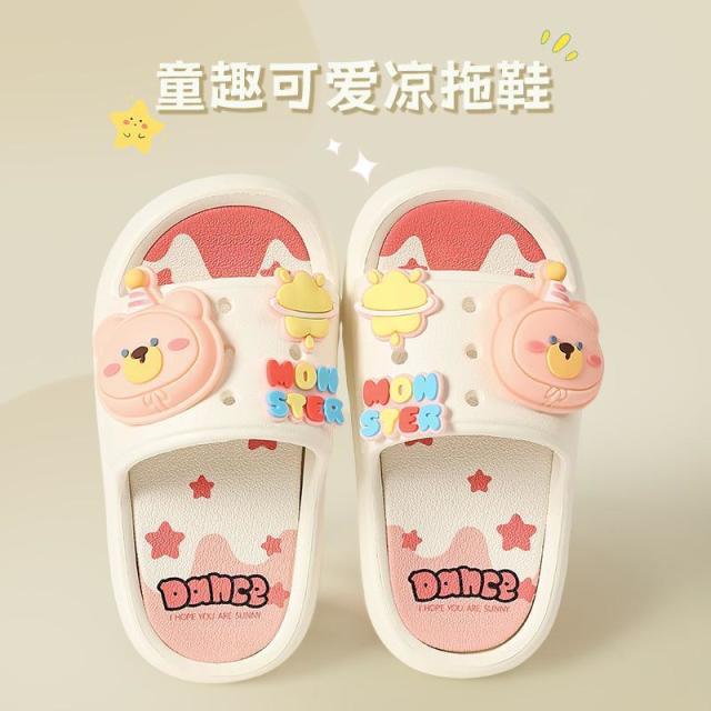 13238900.儿童拖鞋夏季女童居家室内卡通可爱DIY幼儿园宝宝凉拖鞋