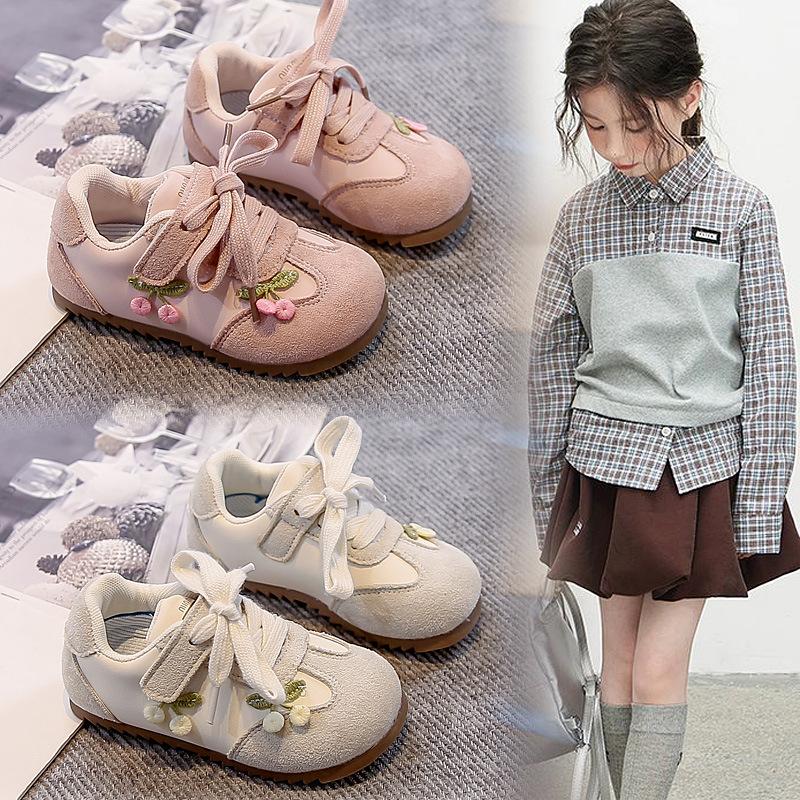 13232457.女童鞋子宝宝皮面运动鞋儿童韩版时尚女孩软底防滑潮